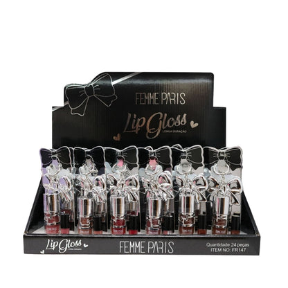 Lip Gloss Glam com Phone Strap Femme Paris – Box com 24 Unidades – FR147