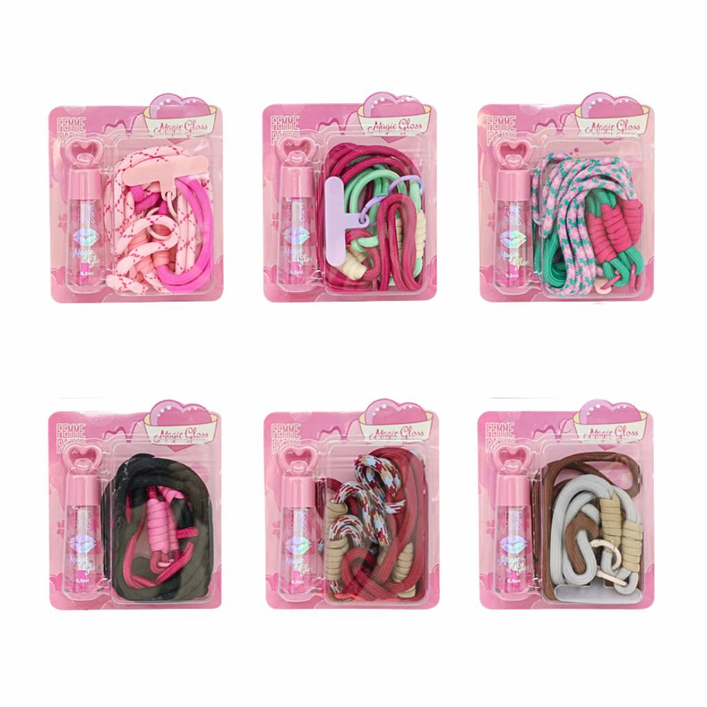 ATACADO: Magic Gloss com Cordão para Celular Femme Paris – Box com 12 Peças – FR150