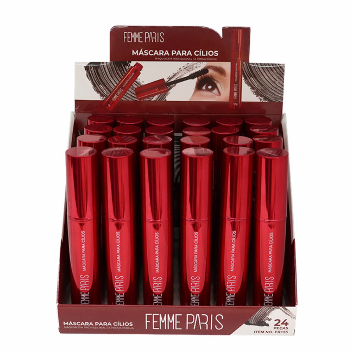 Máscara de Cílios Femme Paris – Box com 24 Unidades – FR155