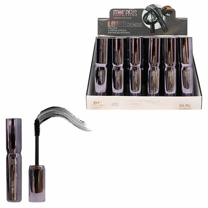 Máscara de Cílios Femme Paris Long Dense – Box com 24 Unidades – FR157
