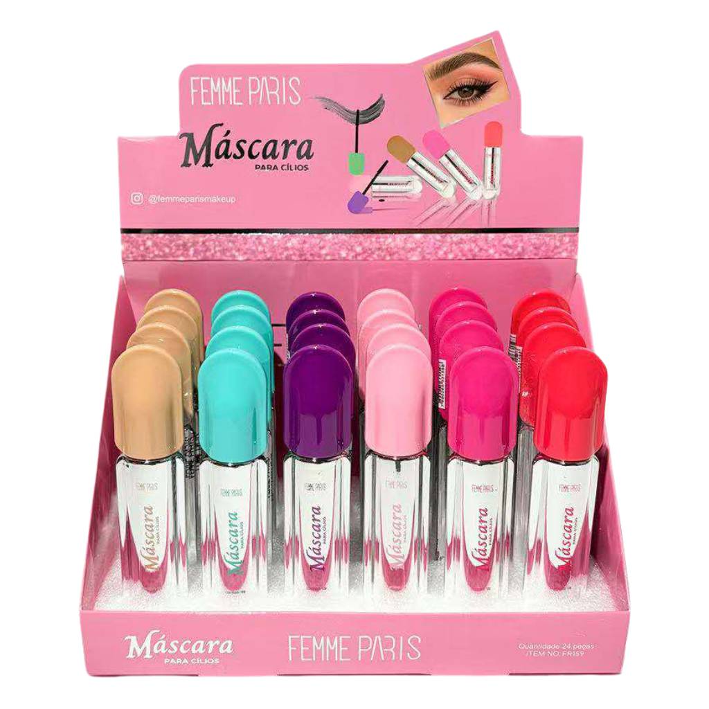 ATACADO: Máscara para Cílios Femme Paris – Box com 24 Peças – FR159