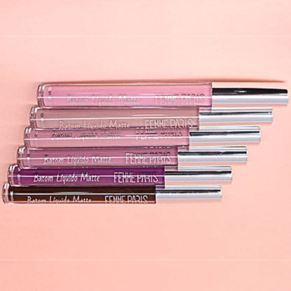 ATACADO: Batom Líquido Matte Femme Paris – Box com 24 Peças – FR178