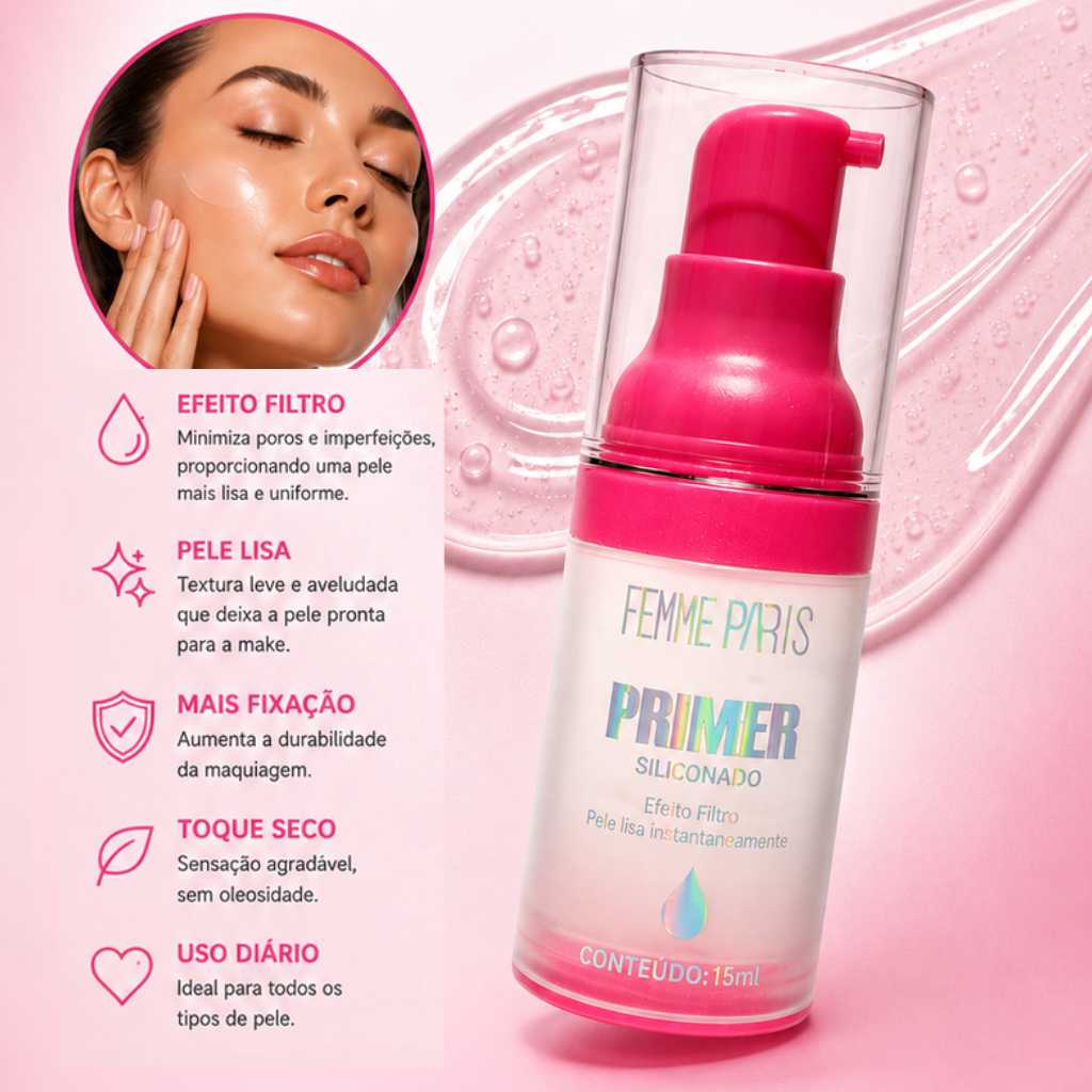 ATACADO: Primer Siliconado (Pré Maquiagem) Femme Paris – Box com 24 Peças – FR189