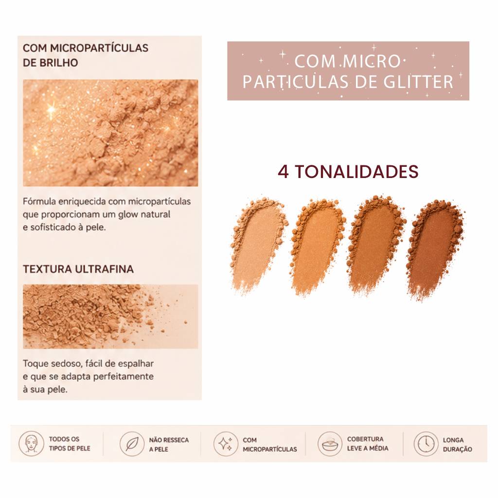 ATACADO: Pó Compacto Femme Paris – Box com 24 Peças – FR199