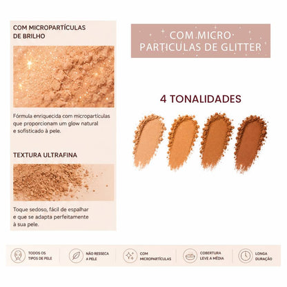 ATACADO: Pó Compacto Femme Paris – Box com 24 Peças – FR199