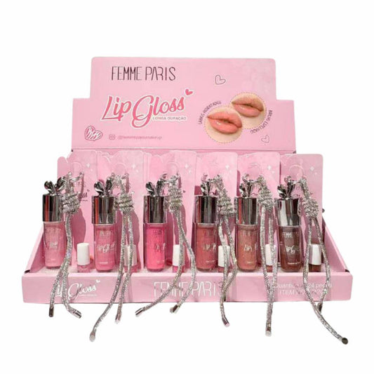 ATACADO: Lip Gloss Femme Paris – Box com 24 Peças – FR202