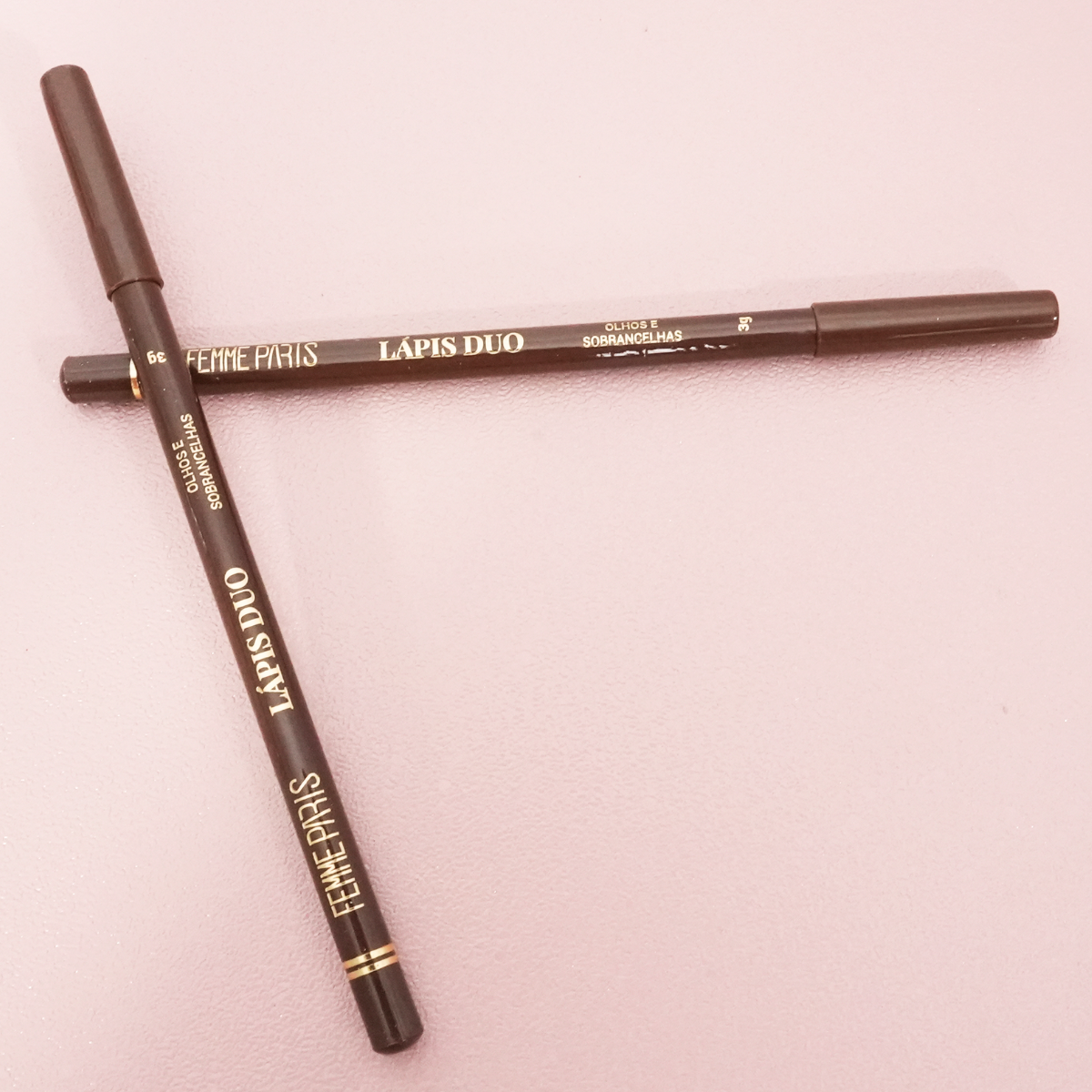 Lápis Duo Femme Paris Marrom para Olhos e Sobrancelhas – FR602 12 PEÇAS