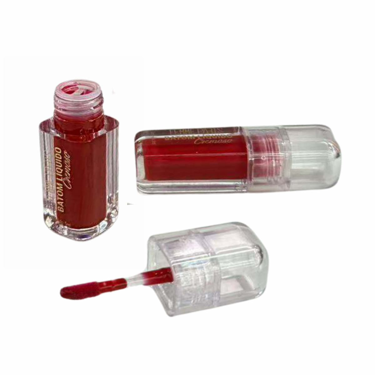 Box: Batom Líquido Cremoso Femme Paris – Caixa com 24 Unidades (Cores Variadas) – FR605