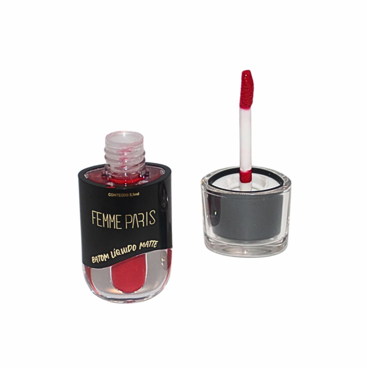 Batom Líquido Matte Femme Paris – Caixa com 24 Unidades (Cores Variadas) – FR606