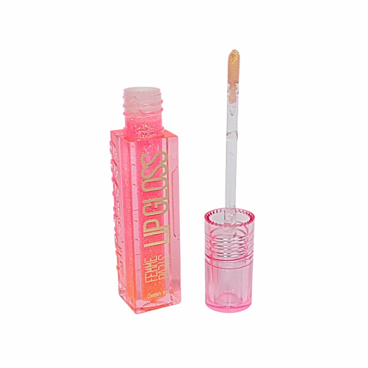 Box: Lip Gloss Femme Paris – Caixa com 24 Unidades - Cores Sortidas – FR607