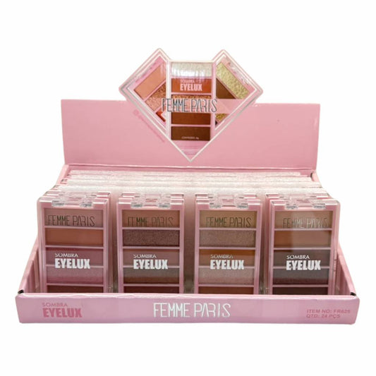 ATACADO: Sombra EyeLux Femme Paris – Box com 24 Peças – FR625