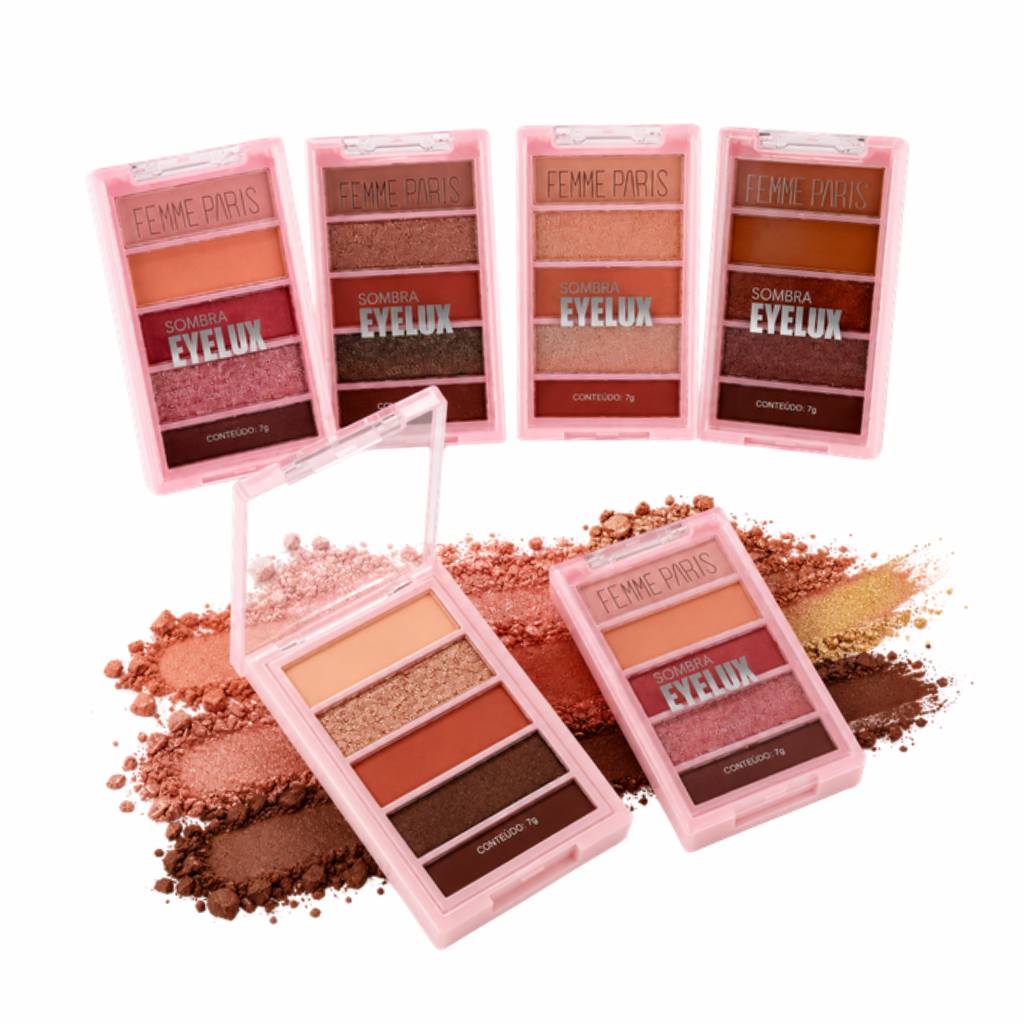 ATACADO: Sombra EyeLux Femme Paris – Box com 24 Peças – FR625