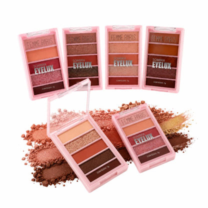 ATACADO: Sombra EyeLux Femme Paris – Box com 24 Peças – FR625