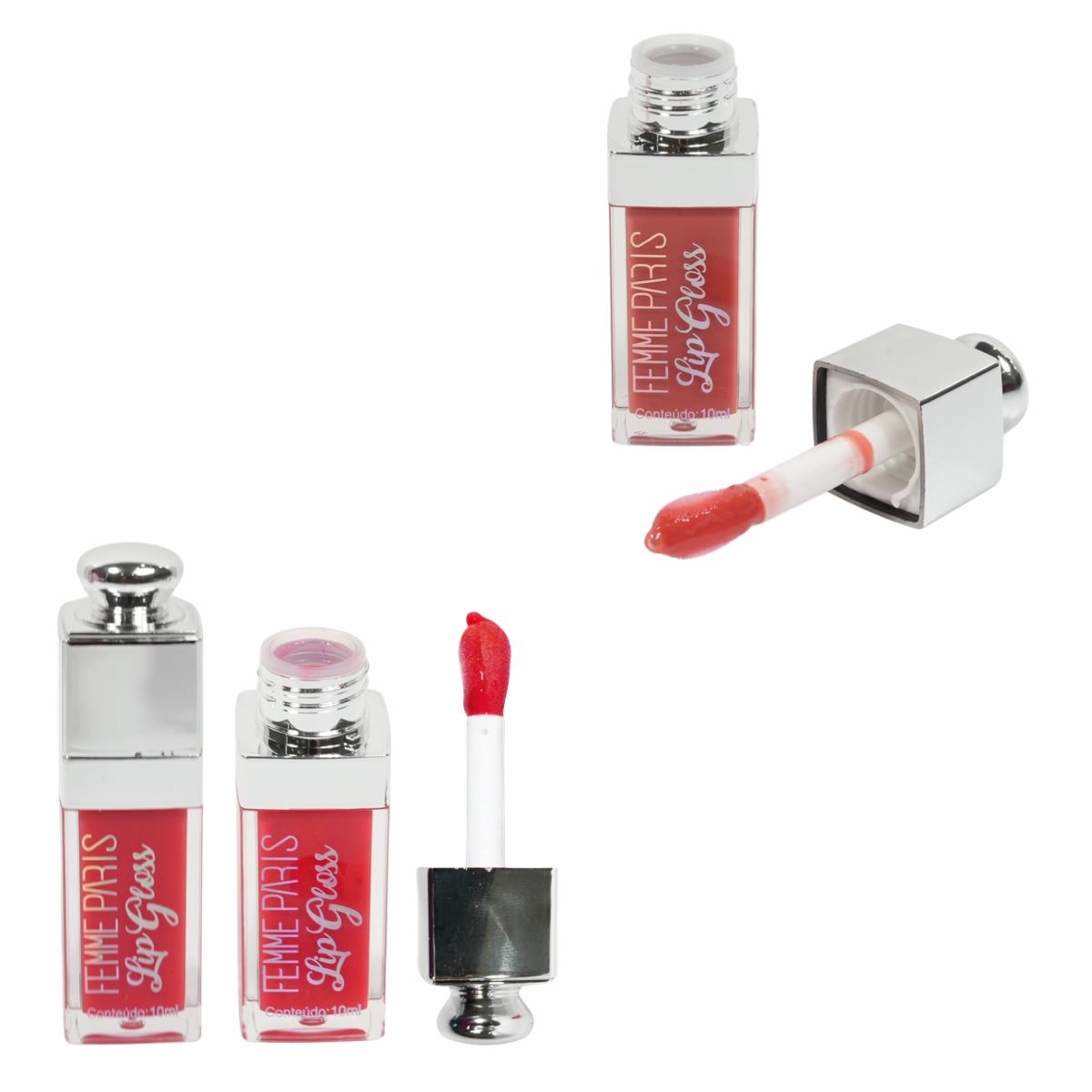 ATACADO: Lip Gloss Femme Paris – Box com 24 Peças – FR631