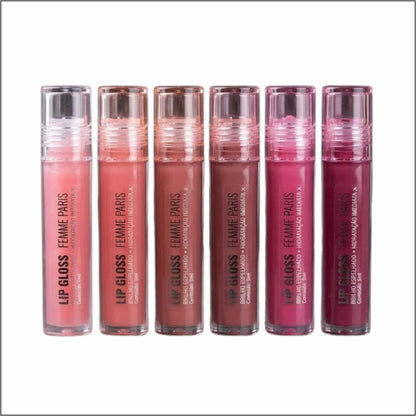 ATACADO: Lip Gloss Femme Paris – Box com 24 Peças – FR632
