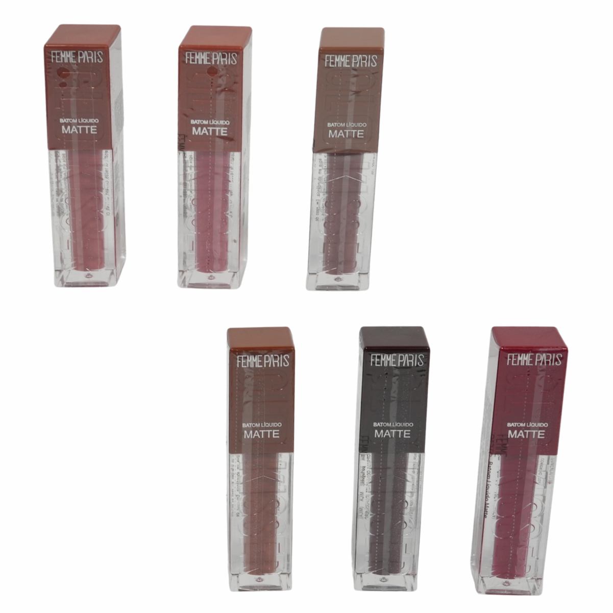 ATACADO: Batom Líquido Matte Femme Paris – Box com 24 Peças – FR634