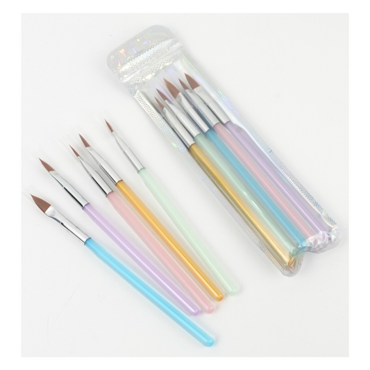 Kit de Pincéis para Unhas – JD3265 Pacote com 12 Conjuntos | Cores Pastel Sortidas