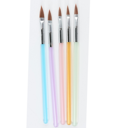 Kit de Pincéis para Unhas – JD3265 Pacote com 12 Conjuntos | Cores Pastel Sortidas