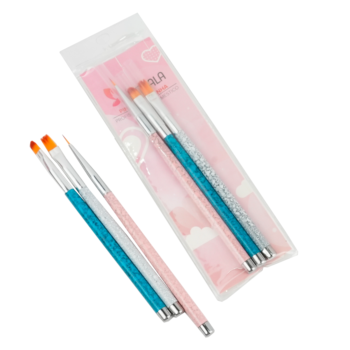 Kit de Pincéis para Unha Mandala – JD3266 – Pacote com 12 Conjuntos