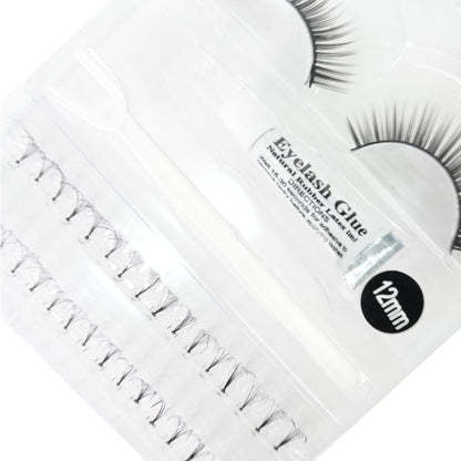 Cílios Postiços Mandala – 4 Pares com Cola, Tufinhos e Aplicador – Modelo MC007