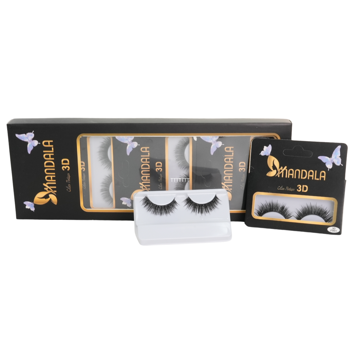 Cílios Postiços 3D Mandala – Caixa com 10 Pares Embalados Individualmente – MC013