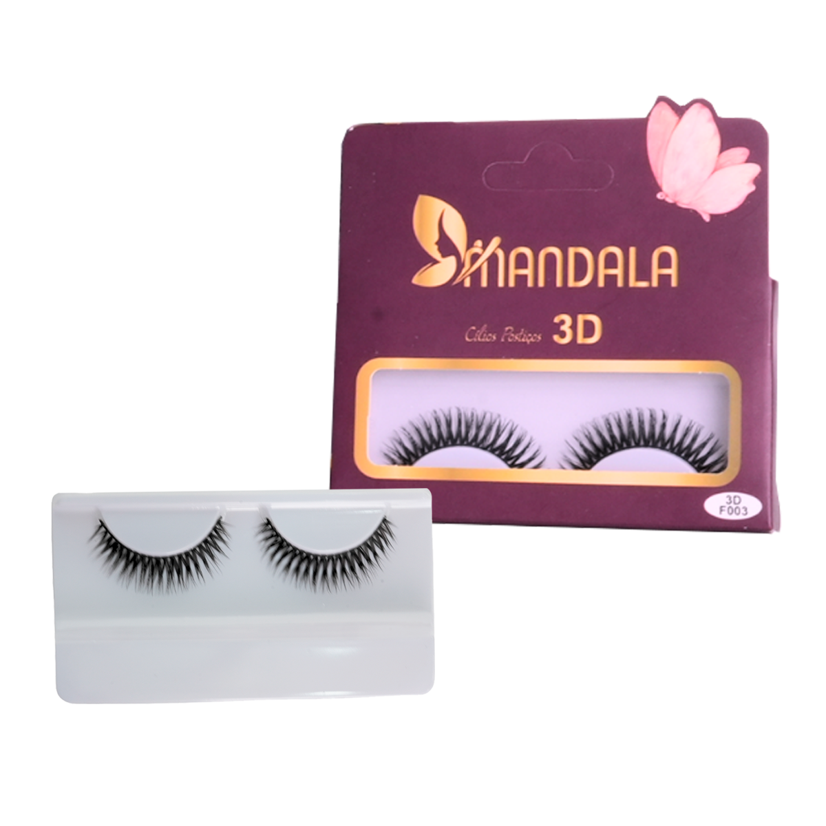 Cílios Postiços 3D Mandala – Caixa com 10 Pares (Modelo MC015)