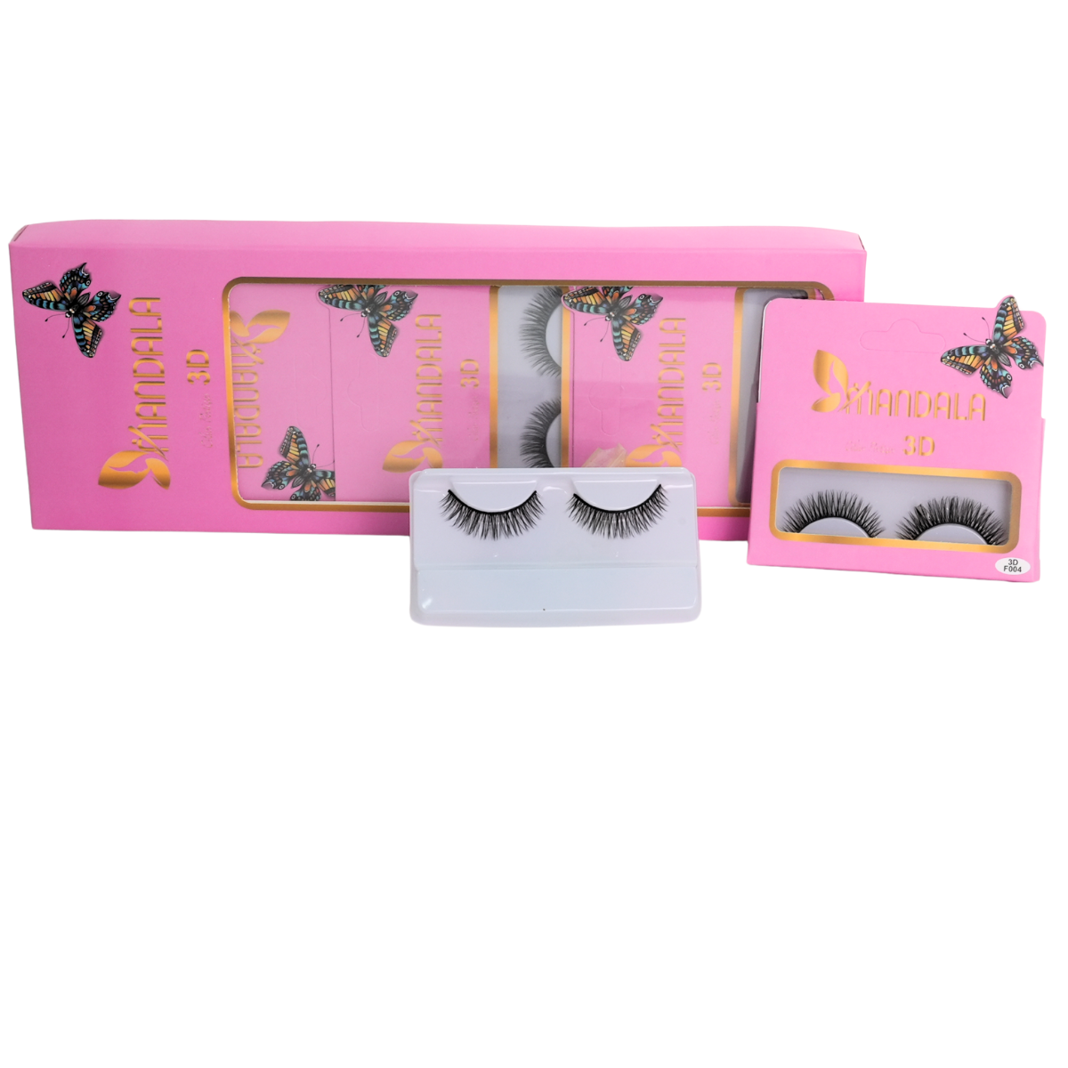 Cílios Postiços 3D Mandala –  Caixa com 10 Pares (Embalados Individualmente) MC016