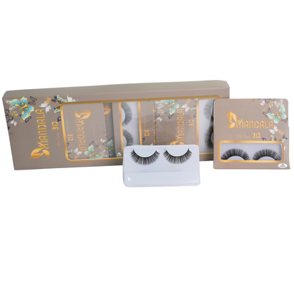 Cílios Postiços 3D Mandala  Caixa com 10 Pares Modelo MC017