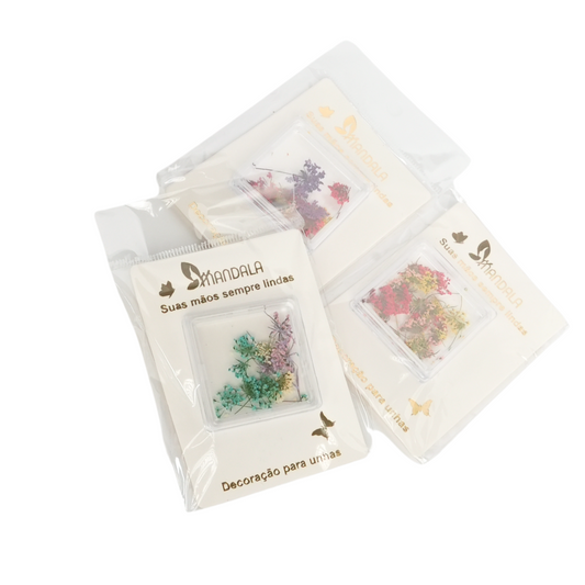 Decoração para Unhas – Florzinhas Secas Coloridas – Mandala – MG018