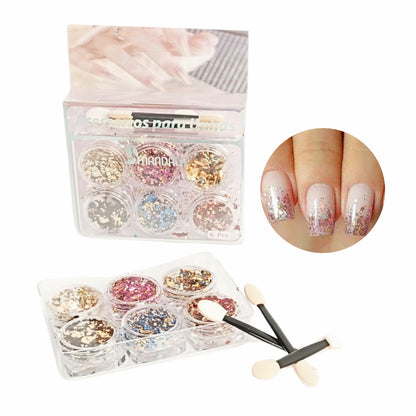 Decoração para Unhas Mandala – Cartela com 6 Cores Sortidas – Pacote com 12 unidades – MG023
