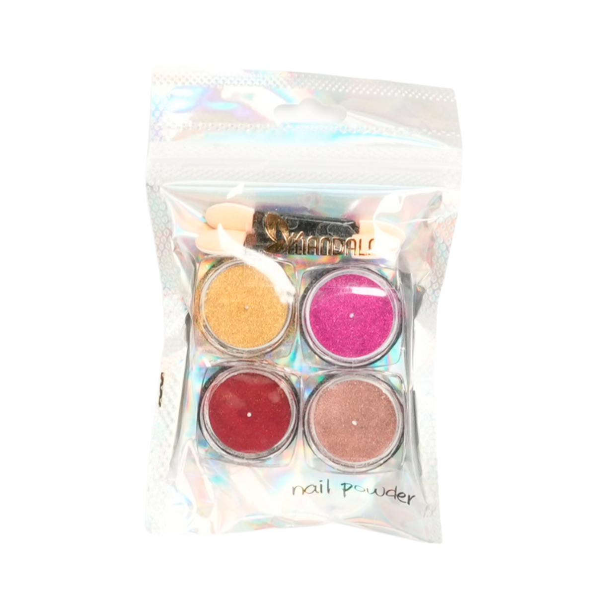 Decoração Glow para Unhas Mandala – Pacote com 12 Unidades (Cada Pack com 4 Peças) MG025