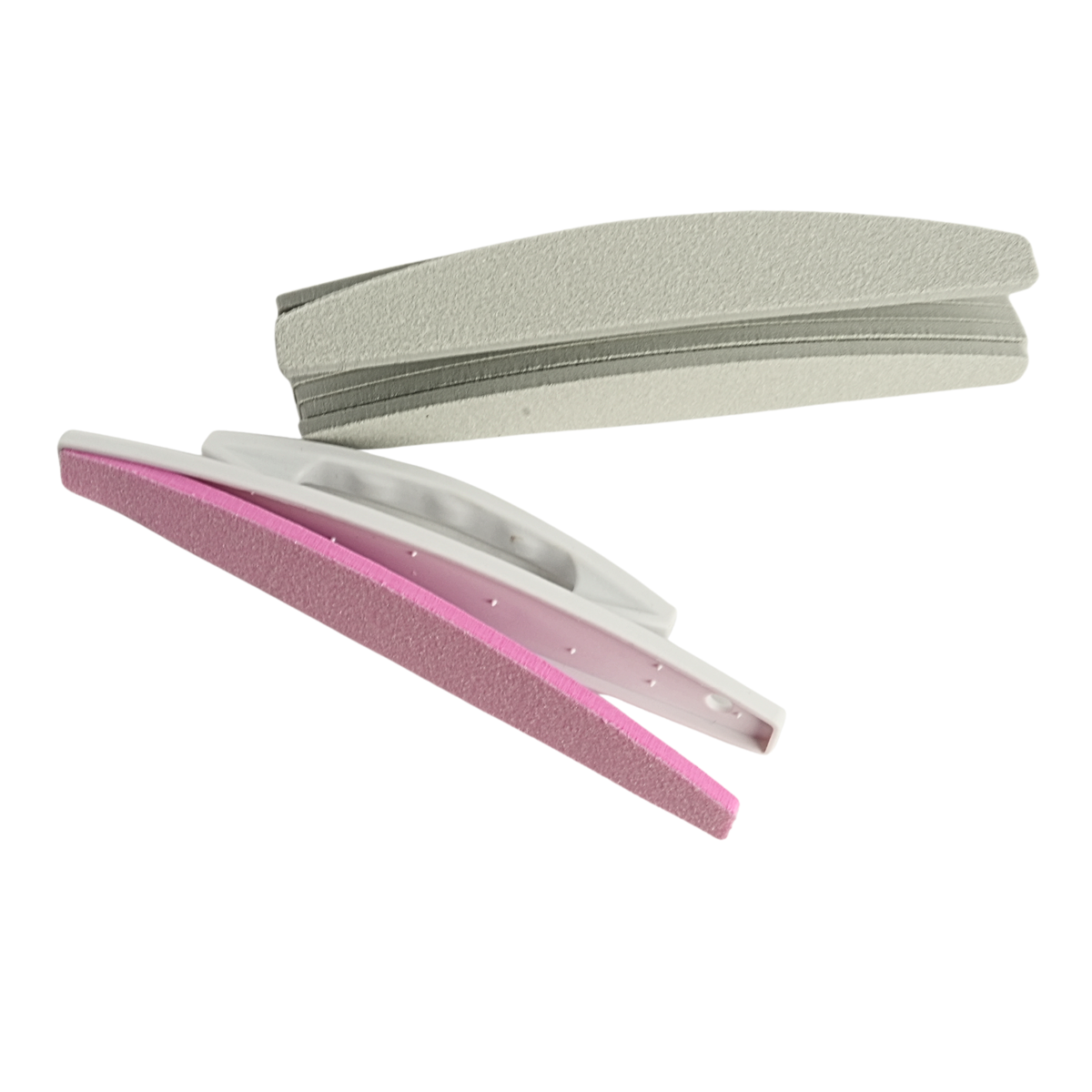 Lixa de Unha com Suporte e Refil – ML009 Kit com 12 peças (1 Suporte + 11 Lixas Refil)