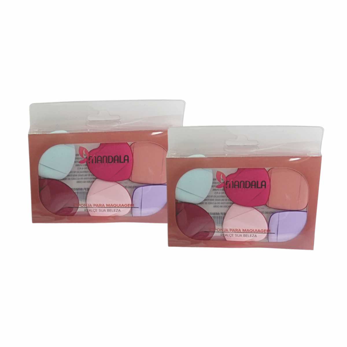 Mini Esponja para Maquiagem em Caixinha Plástica – Mandala – Pacote com 12 Kits – MM058