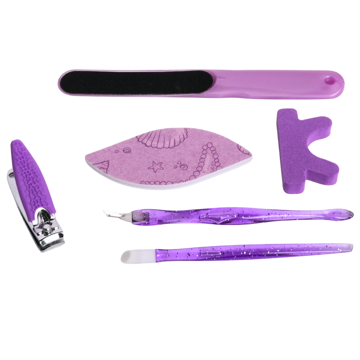 Kit Manicure Mandala 6 Peças – Cores Diversas – Pacote com 12 Kits MM4018