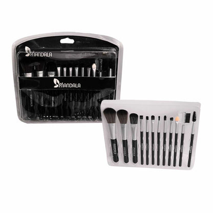 Pacote com 6 kits de Pincéis para Maquiagem Mandala - Cada Kit com 12 Peças - MP036