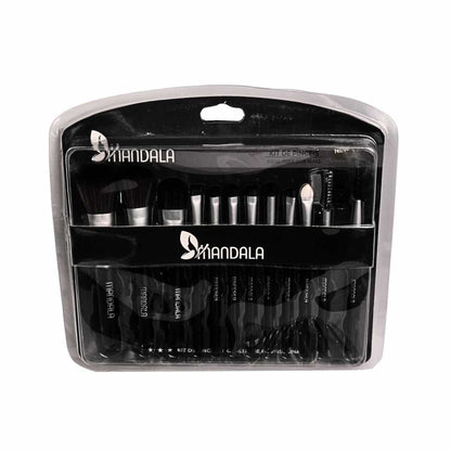 Pacote com 6 kits de Pincéis para Maquiagem Mandala - Cada Kit com 12 Peças - MP036