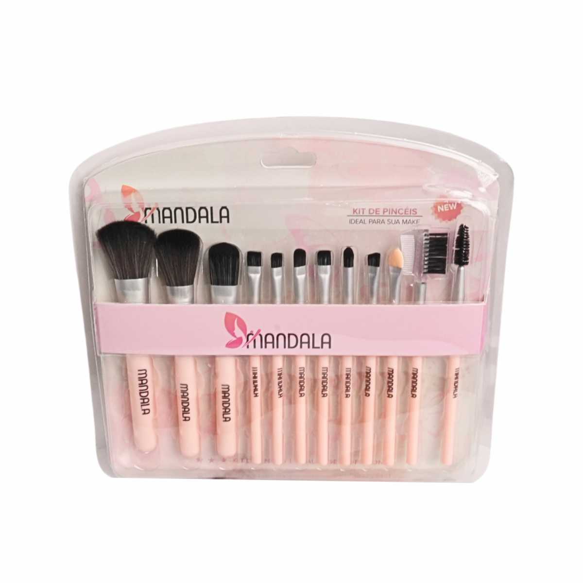 Pacote com 6 kits de Pincéis para Maquiagem Mandala - Cada Kit com 12 Peças - MP037