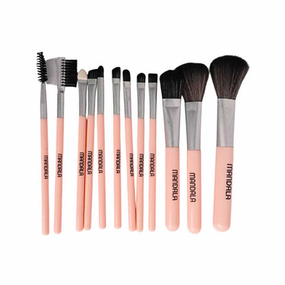 Pacote com 6 kits de Pincéis para Maquiagem Mandala - Cada Kit com 12 Peças - MP037