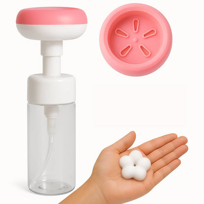 Frasco Pump Espumador – Formato Flor (17 cm de altura) – Pacote com 12 Unidades (Atacado) – MV042