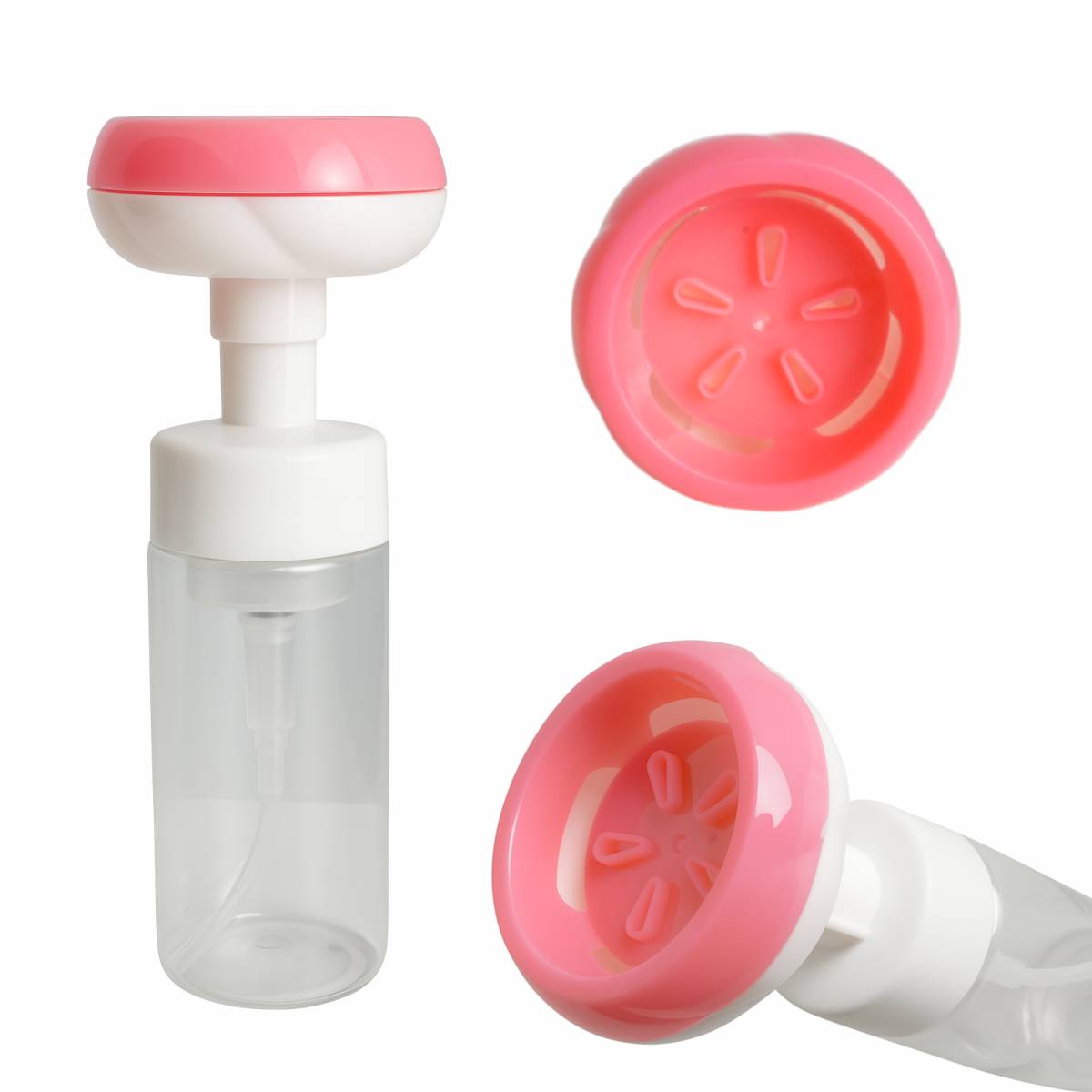 Frasco Pump Espumador - Formato Flor (18 cm de altura) - Pacote com 12 Unidades - MV043