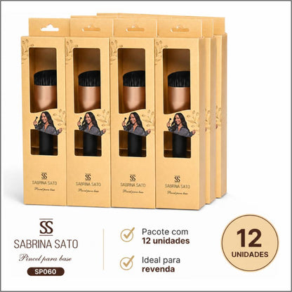 Kit 12 Pincéis Para Base Sabrina Sato SP060 Cerdas Densas Embalados Revenda Atacado