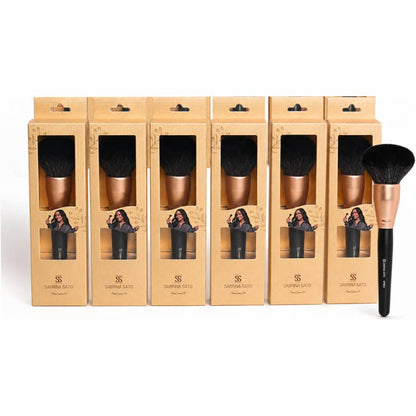 Kit 12 Pincéis para Pó Facial Sabrina Sato Cerdas Macias Maquiagem Profissional - SP062