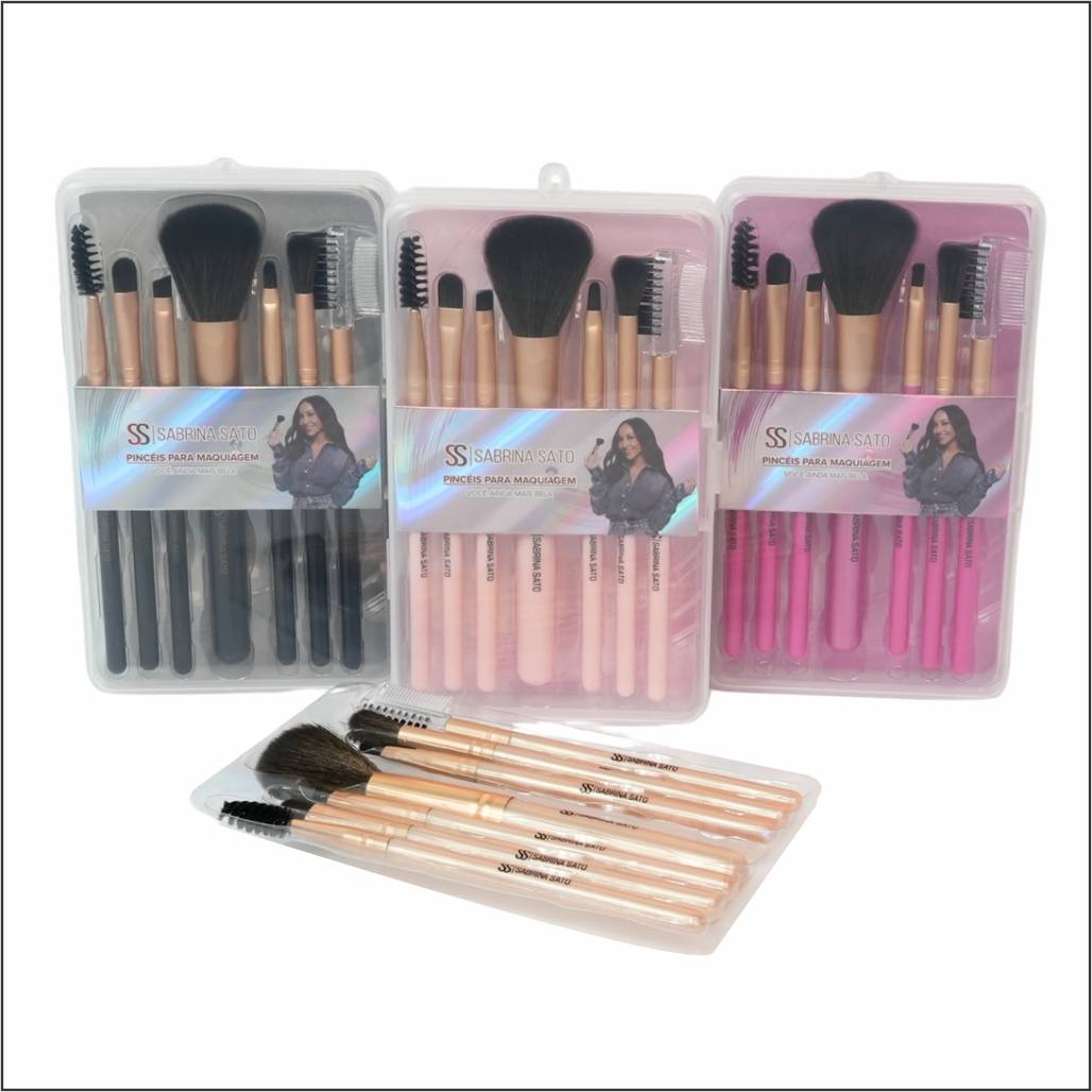 ATACADO: Kit de Pincéis para Maquiagem Sabrina Sato – Pacote com 12 Unidades – SP185
