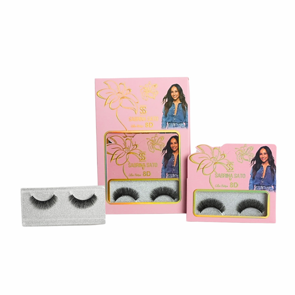 BOX: Cílios Postiços 8D Sabrina Sato - Caixa com 6 Pares Embalados Individualmente - SP3122