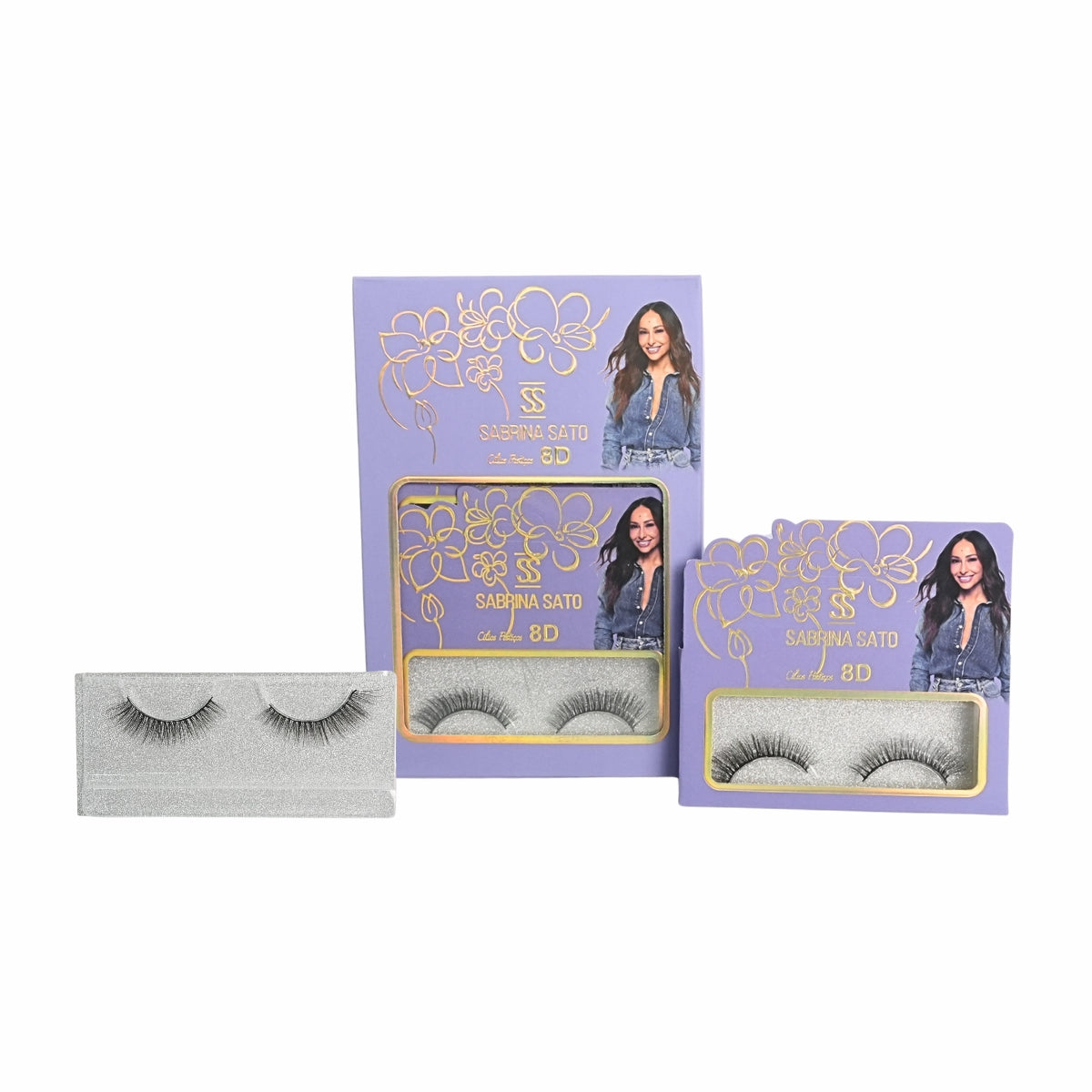 BOX: Cílios Postiços 8D Sabrina Sato – Caixa com 6 Pares Embalados Individualmente – SP3123