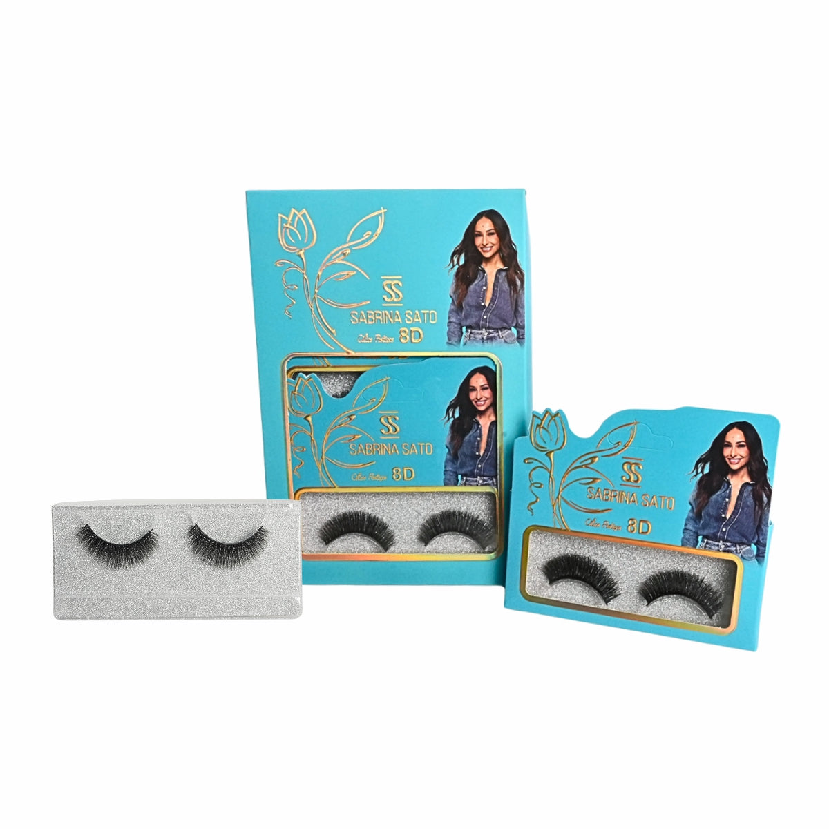 BOX: Cílios Postiços 8D Sabrina Sato – Caixa com 6 Pares Embalados Individualmente – SP3124