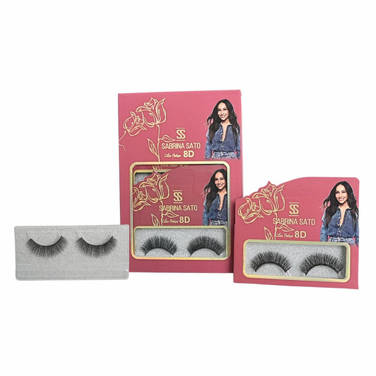 BOX: Cílios Postiços 8D Sabrina Sato – Caixa com 6 Pares Embalados Individualmente – SP3125