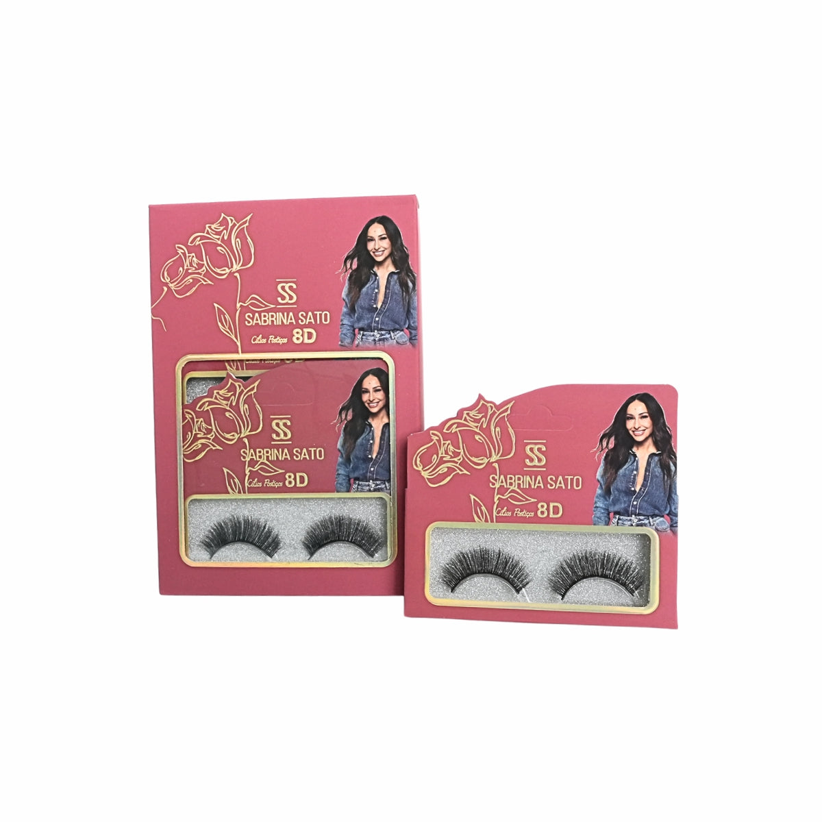 BOX: Cílios Postiços 8D Sabrina Sato – Caixa com 6 Pares Embalados Individualmente – SP3125