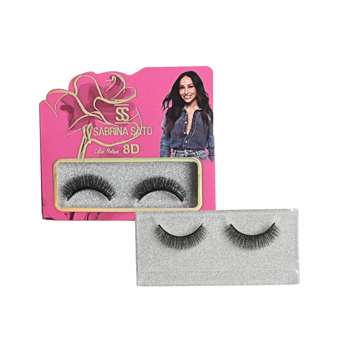 BOX: Cílios Postiços 8D Sabrina Sato – Caixa com 6 Pares Embalados Individualmente – SP3126