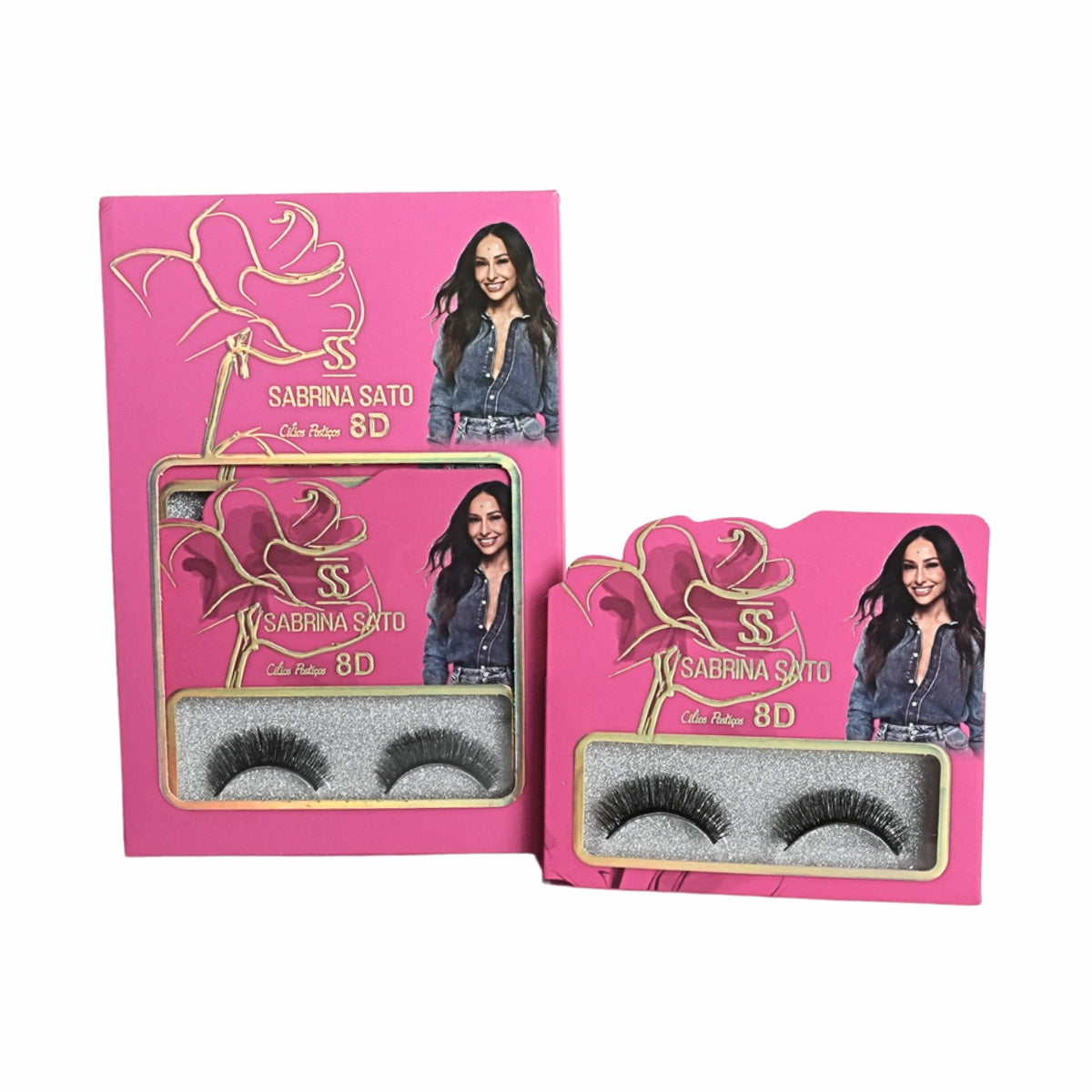 BOX: Cílios Postiços 8D Sabrina Sato – Caixa com 6 Pares Embalados Individualmente – SP3126